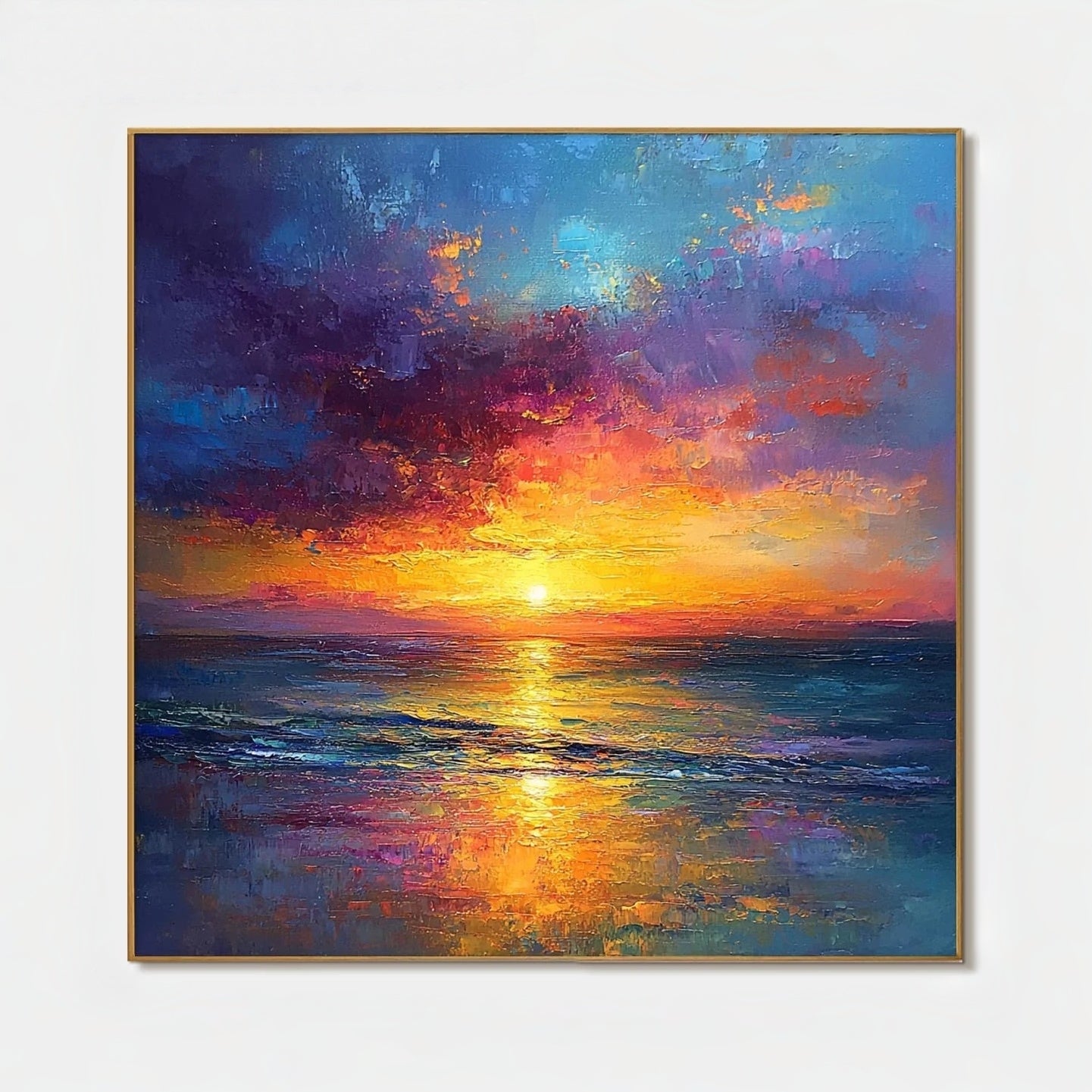 Heavy Texture Palette Knife Coastal Wall Art CY0064 - Viral Wall Art